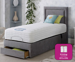 Adjust-a-bed 5ft (2 x 2ft6 Linked) King Size Nova Adjustable Bed