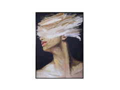 Veiled Expression Hand Embellished Framed Canvas Wall Art 100x140cm
