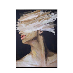 Veiled Expression Hand Embellished Framed Canvas Wall Art 100x140cm