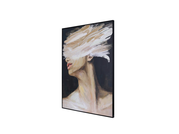 Veiled Expression Hand Embellished Framed Canvas Wall Art 100x140cm