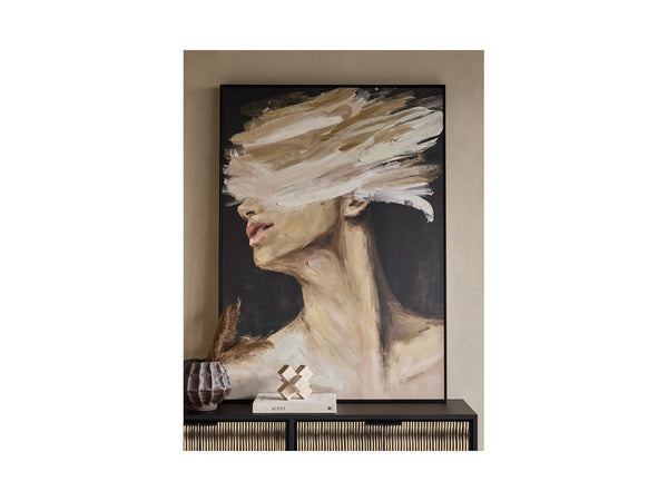 Veiled Expression Hand Embellished Framed Canvas Wall Art 100x140cm