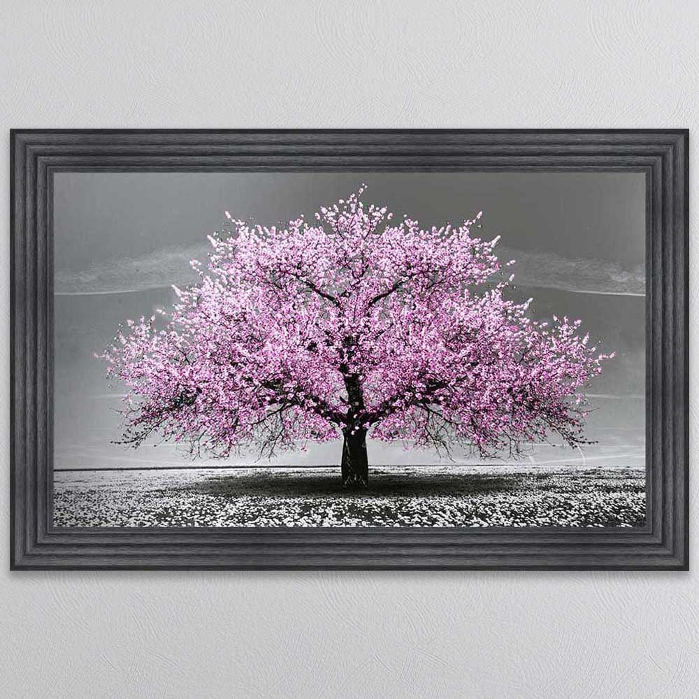 Pink Cherry Tree Framed Wall Art 114x74cm