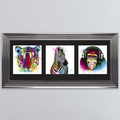 Animals Triptych Framed Wall Art 115x55cm