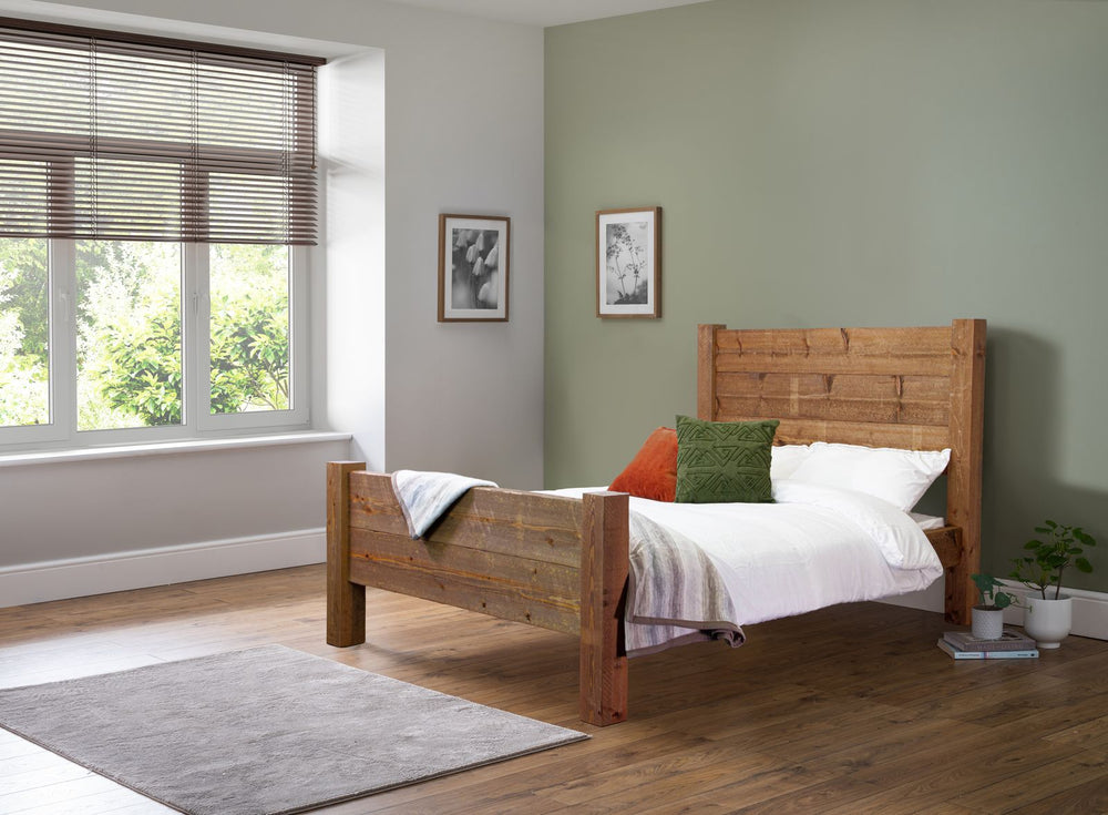 Newton 5ft King Size Wooden Bed Frame - High Foot End