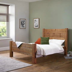 Newton 6ft Super King Size Wooden Bed Frame - High Foot End