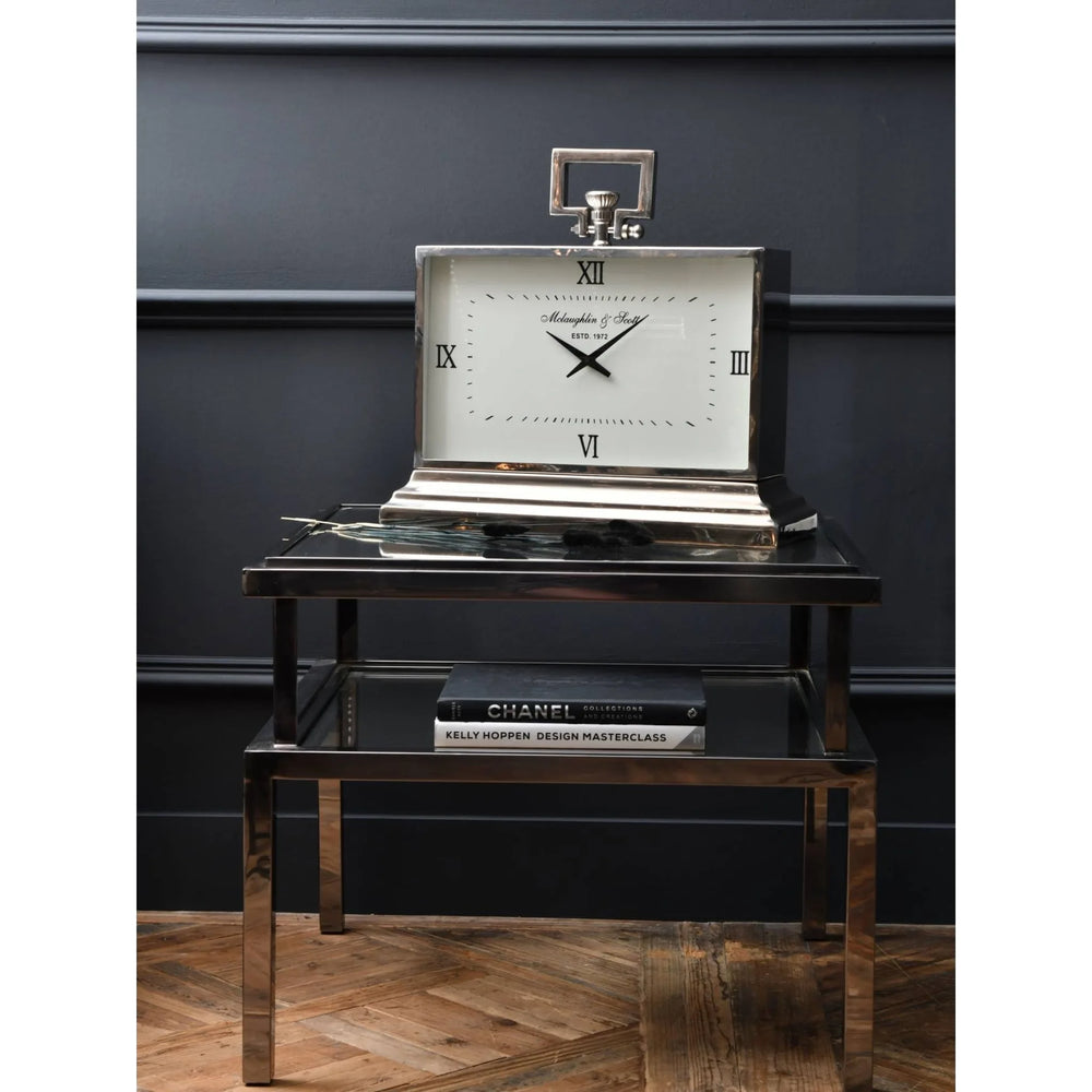Latham Aluminium Rectangular Clock Medium
