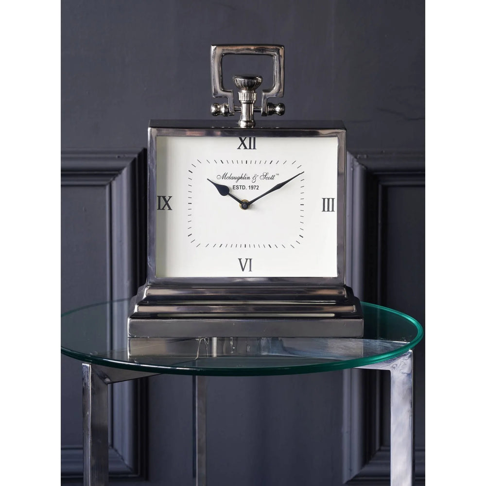 Latham Aluminium Rectangular Clock Small