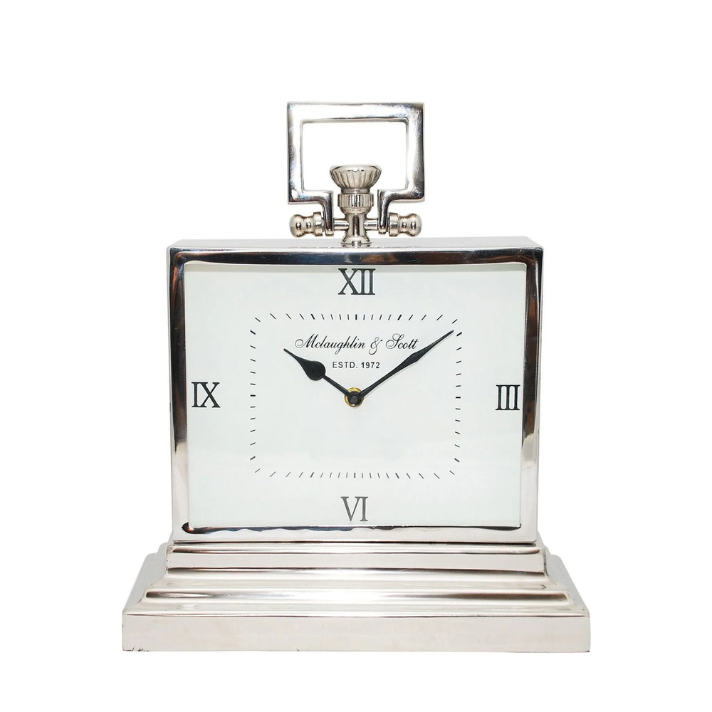 Latham Aluminium Rectangular Clock Small