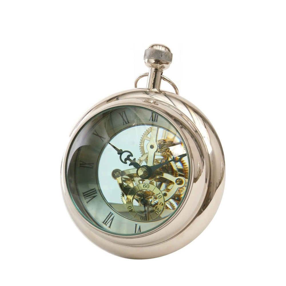 Cooper Nickel Paperweight Clock
