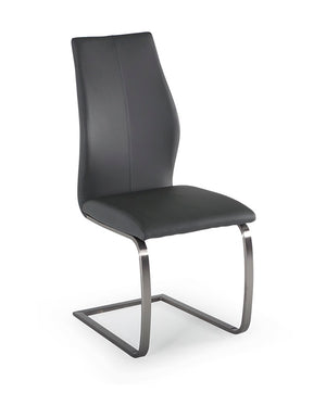 Issy Faux Leather Dining Chair in Grey