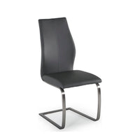 Issy Faux Leather Dining Chair in Grey