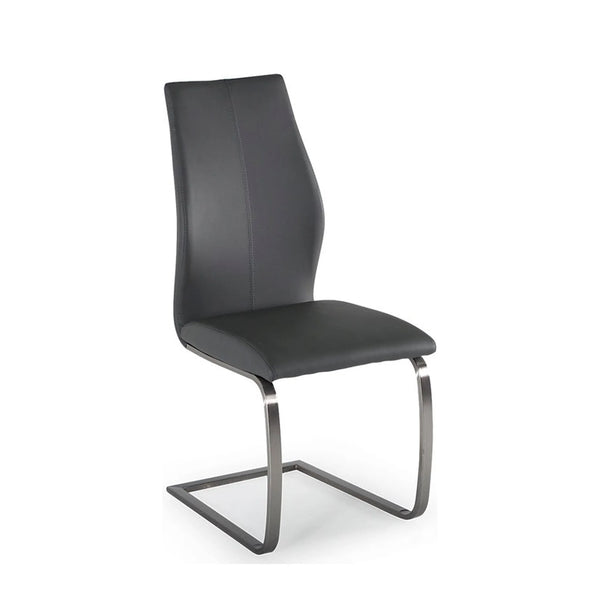 Issy Faux Leather Dining Chair in Grey
