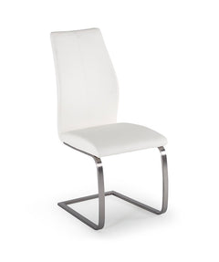 Issy Faux Leather Dining Chair in White