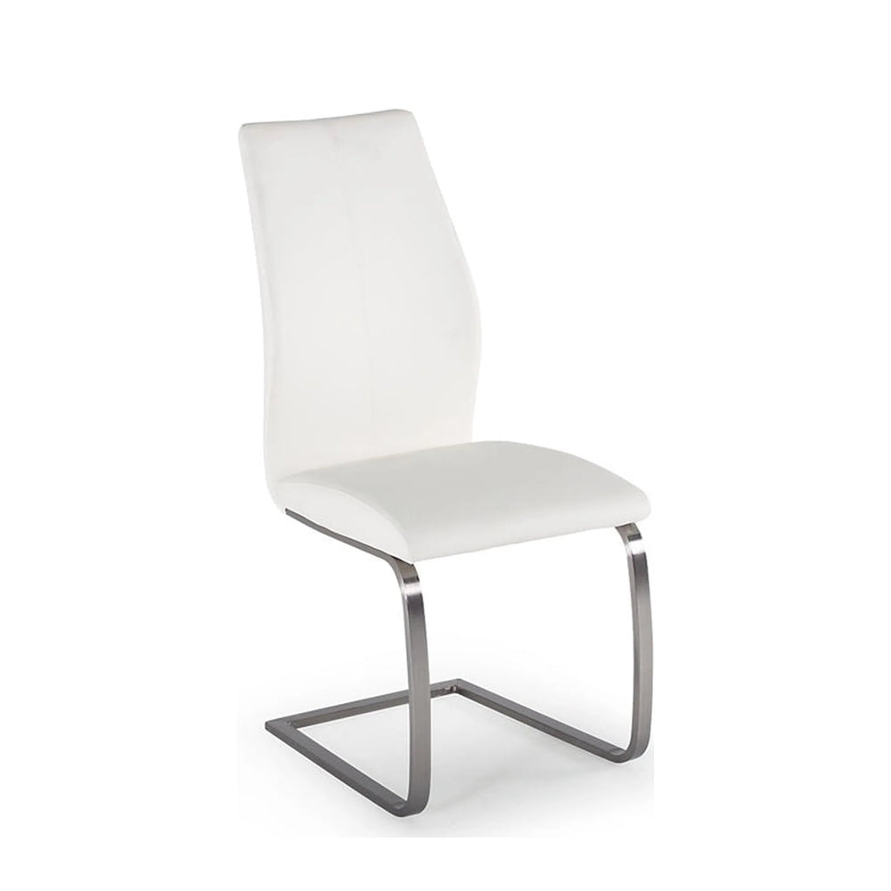 Issy Faux Leather Dining Chair in White