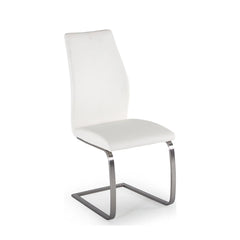 Issy Faux Leather Dining Chair in White