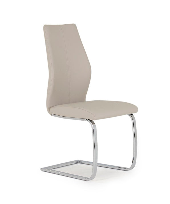 Eton Faux Leather Dining Chair in Taupe
