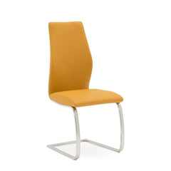 Eton Faux Leather Dining Chair in Pumpkin