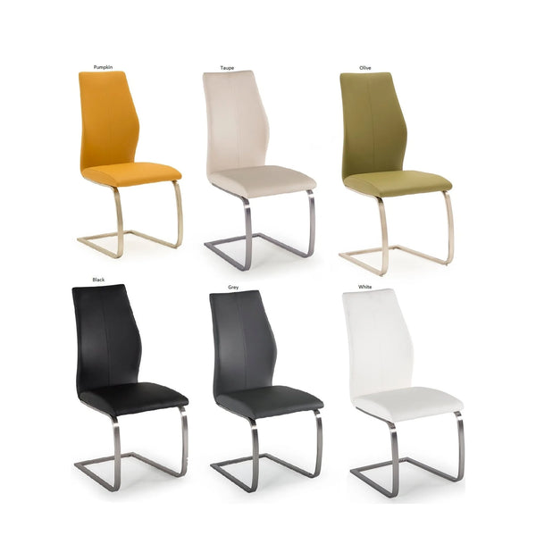 Issy Faux Leather Dining Chair in Black