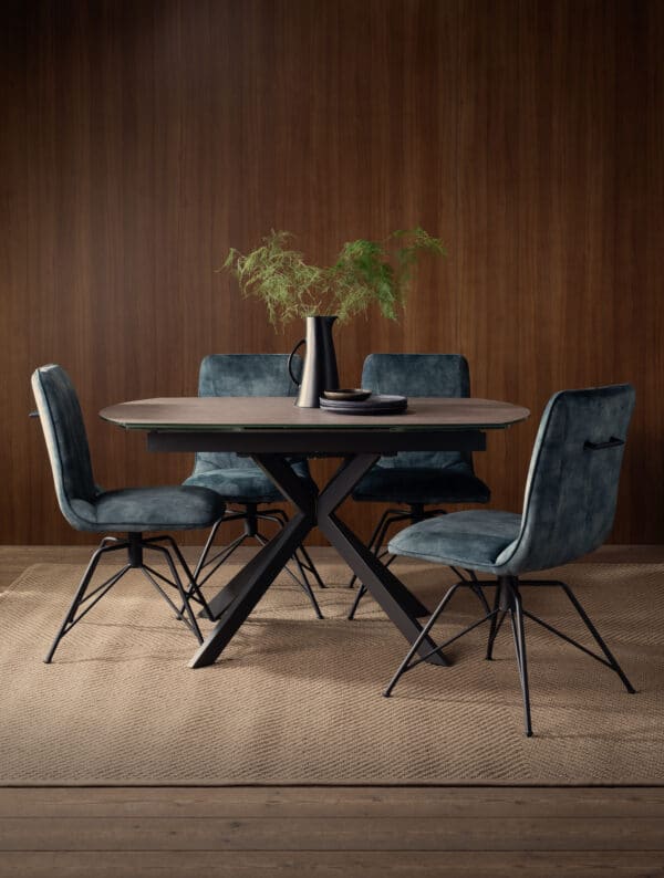 Luna Swivel Dining Chair Grey