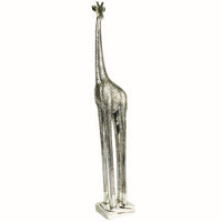 Silver Giraffe Sculpture Large