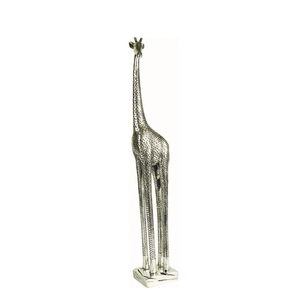 Silver Giraffe Sculpture Large