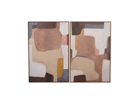 Modern Abstract Set of 2 Framed Canvas Wall Art 160x120cm