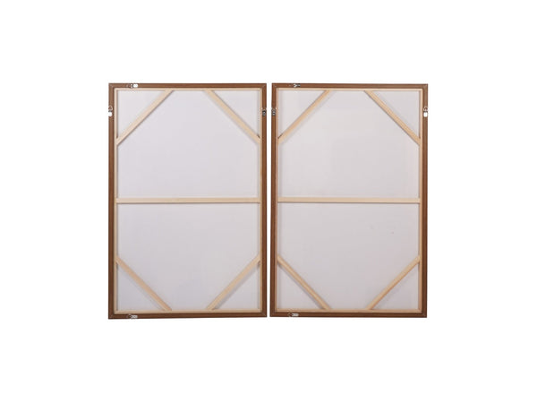 Modern Abstract Set of 2 Framed Canvas Wall Art 160x120cm