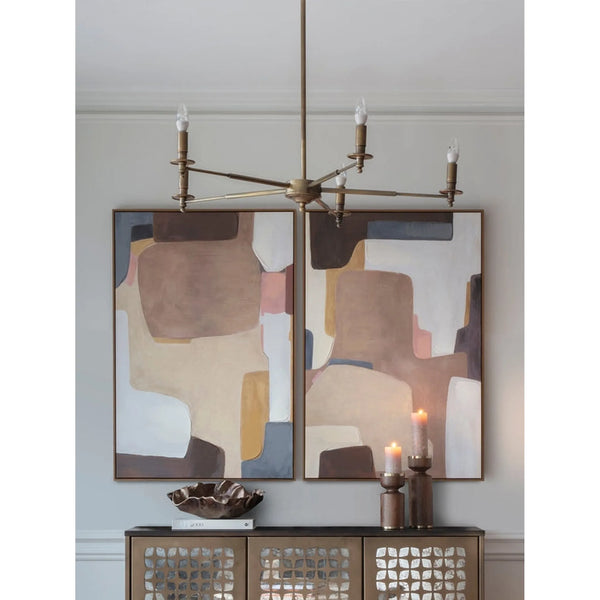 Modern Abstract Set of 2 Framed Canvas Wall Art 160x120cm