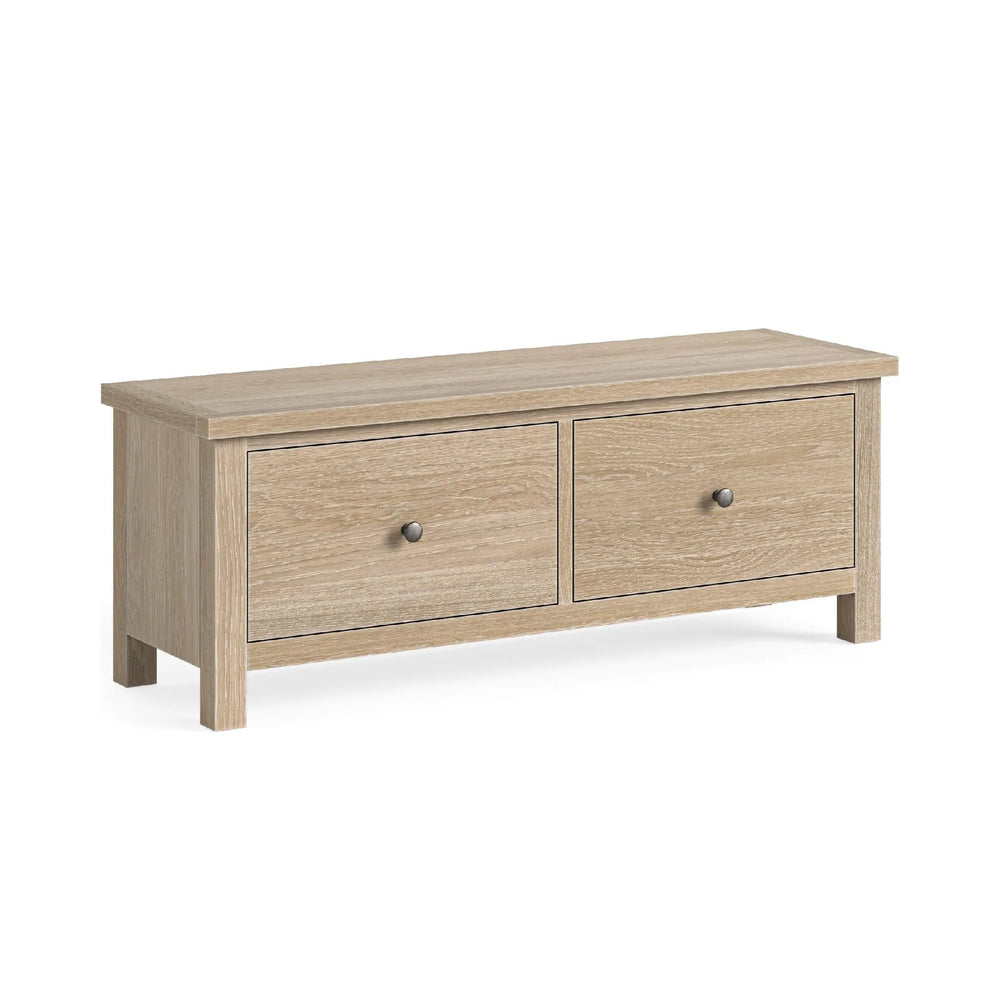 Meadow Brook Oak Large 2 Drawer Bench