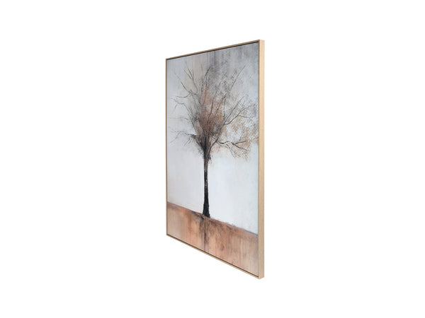 Still Root Textured Framed Canvas Wall Art 100x140cm