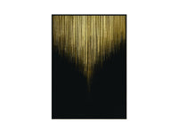 Golden Rain Foiled Framed Canvas Wall Art 140x100cm