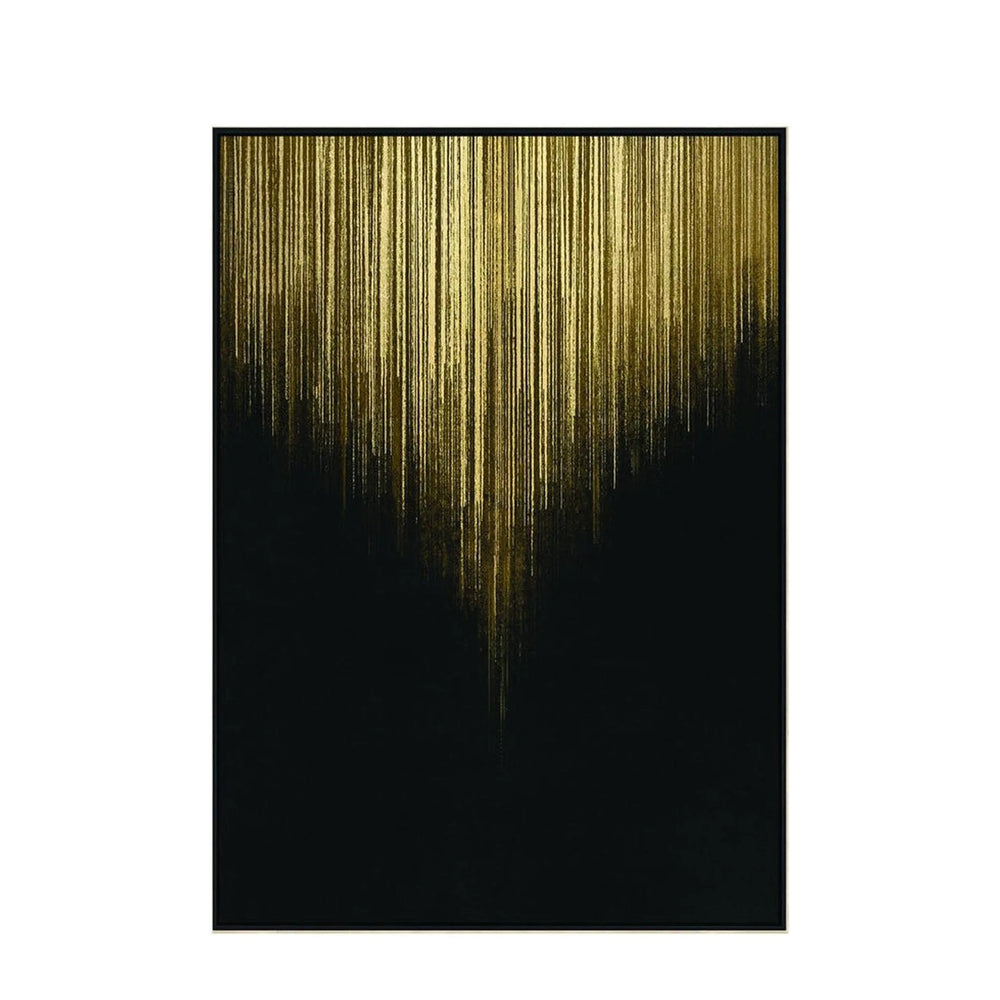 Golden Rain Foiled Framed Canvas Wall Art 140x100cm
