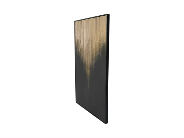 Golden Rain Foiled Framed Canvas Wall Art 140x100cm