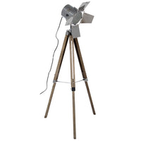 Wood Base and Chrome Head Film Light