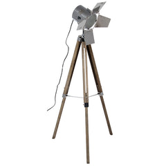 Wood Base and Chrome Head Film Light