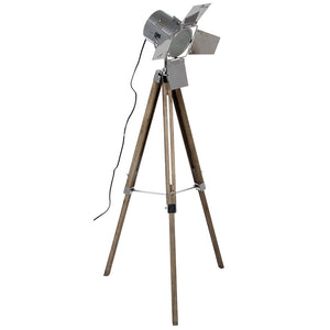 Wood Base and Chrome Head Film Light