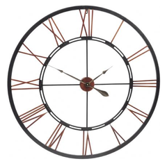 Oversized Metal Skeletal Wall Clock