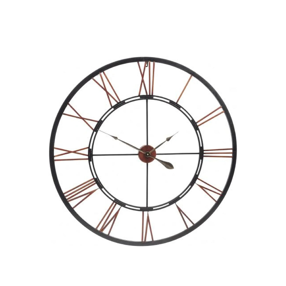 Oversized Metal Skeletal Wall Clock