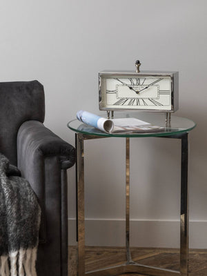 Nebolo Nickel Rectangular Table Clock