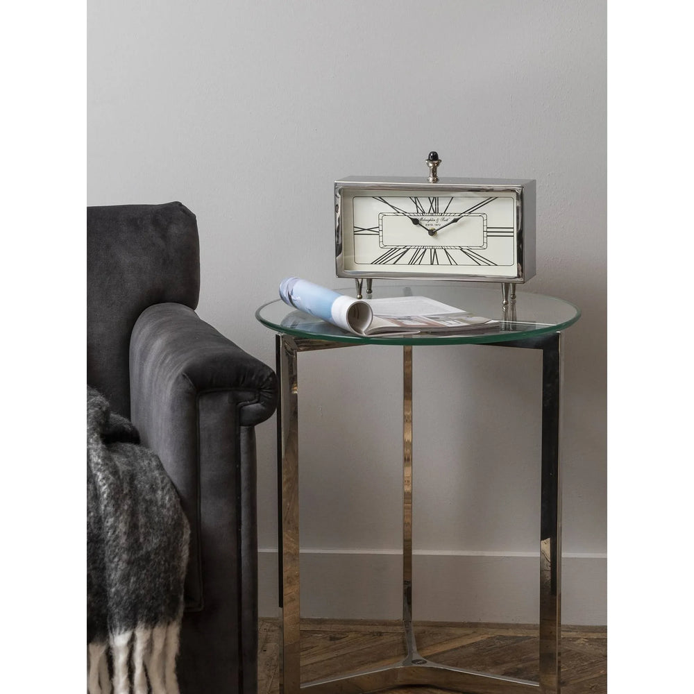 Nebolo Nickel Rectangular Table Clock