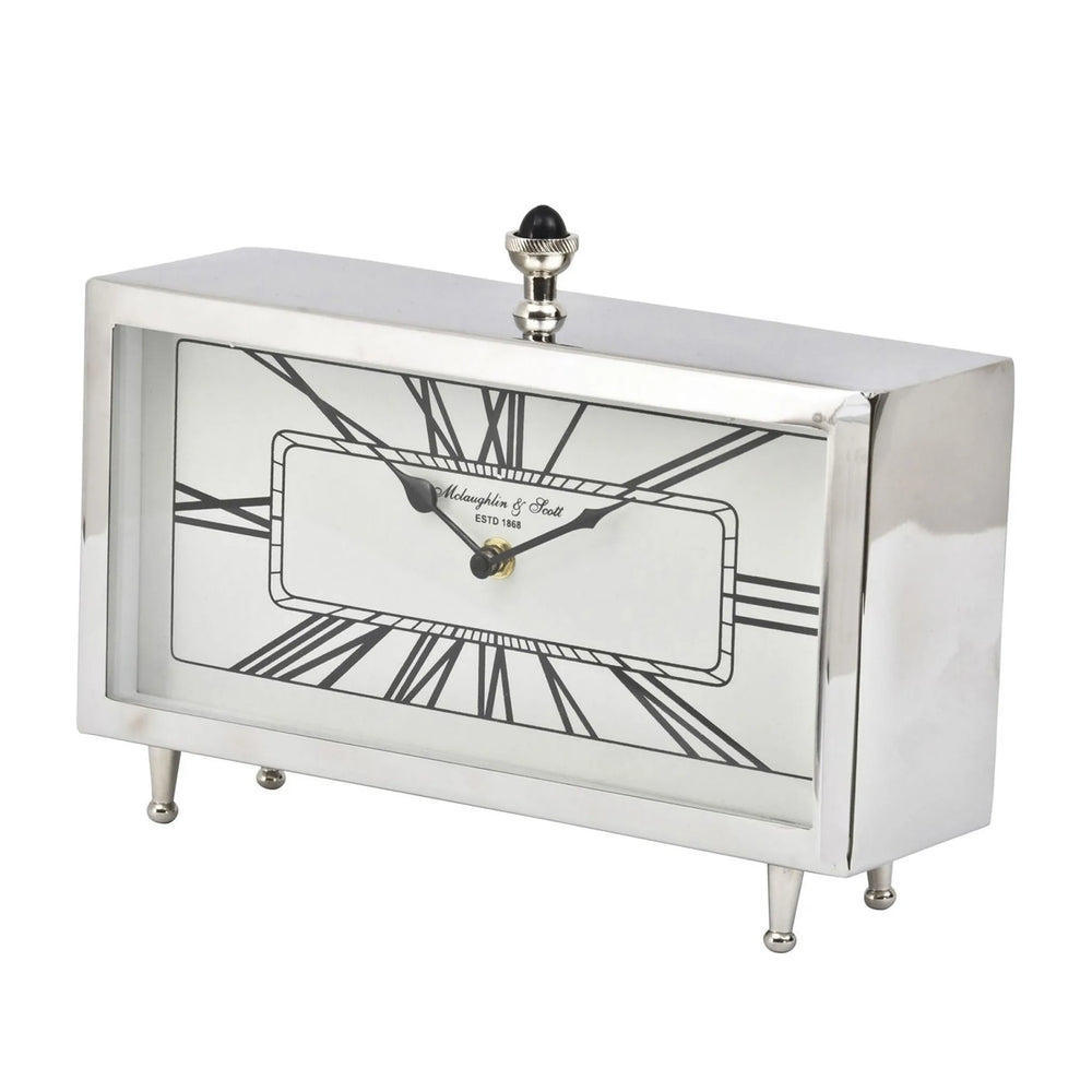 Nebolo Nickel Rectangular Table Clock