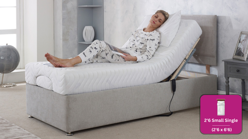 Adjust-a-bed 2ft6 Small Single Ortho Memory Adjustable Bed