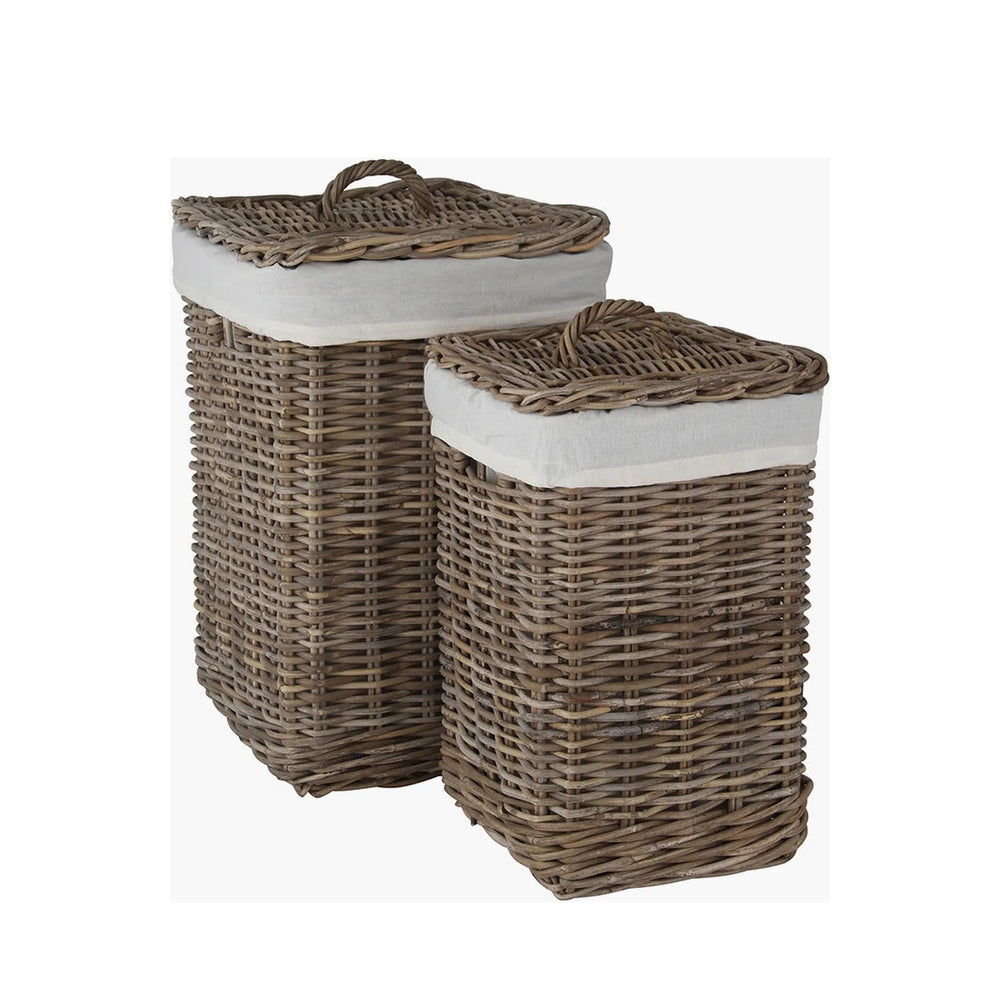 S/2 Square Linen Baskets