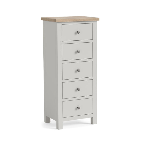 Meadow Brook Oak 5 Drawer Tall Chest