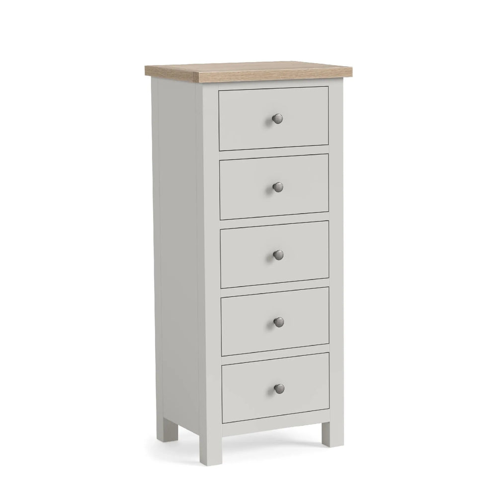 Meadow Brook Oak 5 Drawer Tall Chest