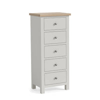 Meadow Brook Oak 5 Drawer Tall Chest