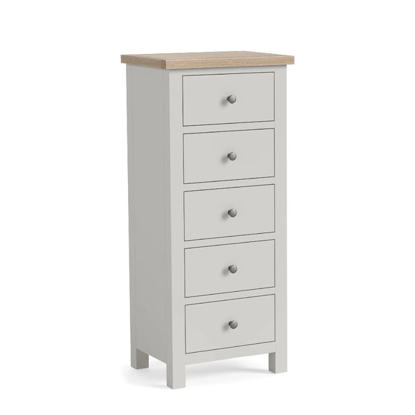 Meadow Brook Oak 5 Drawer Tall Chest