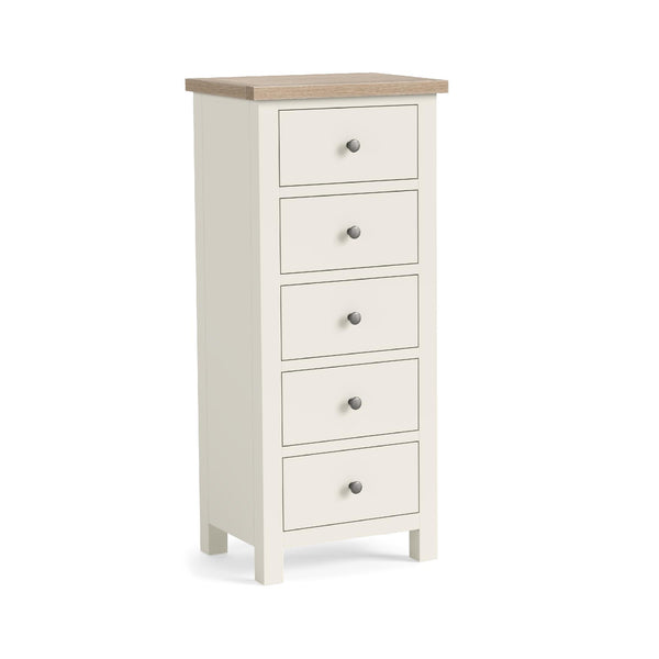 Meadow Brook Oak 5 Drawer Tall Chest