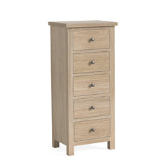 Meadow Brook Oak 5 Drawer Tall Chest