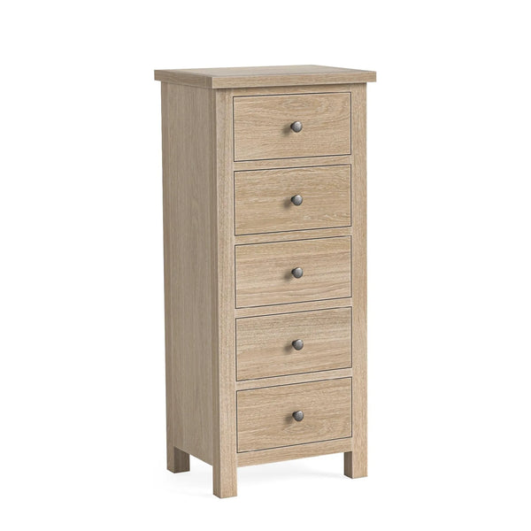 Meadow Brook Oak 5 Drawer Tall Chest